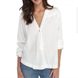 Free People Changing Horizons White Top Size Large